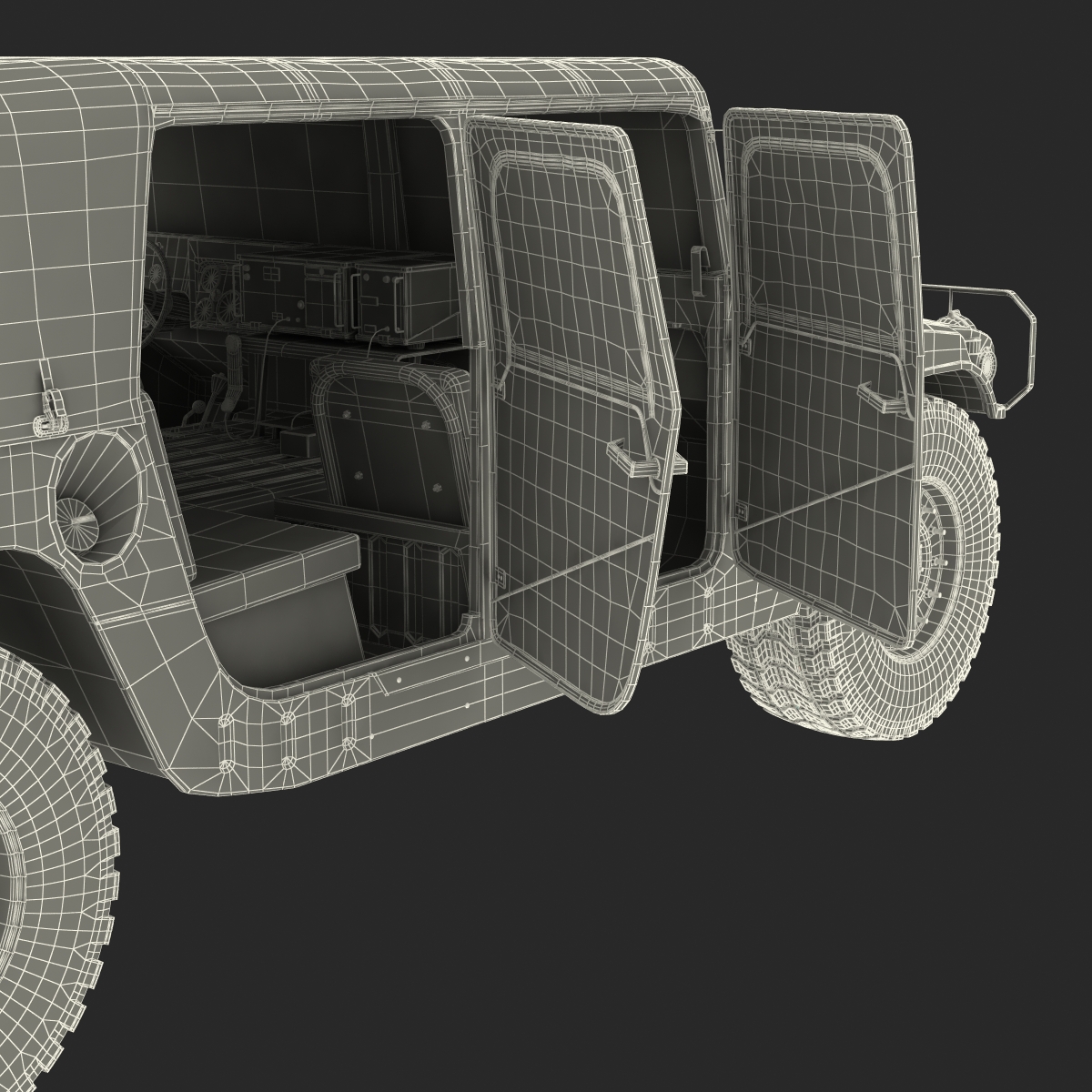 3D model Troop Carrier HMMWV m1035 Camo