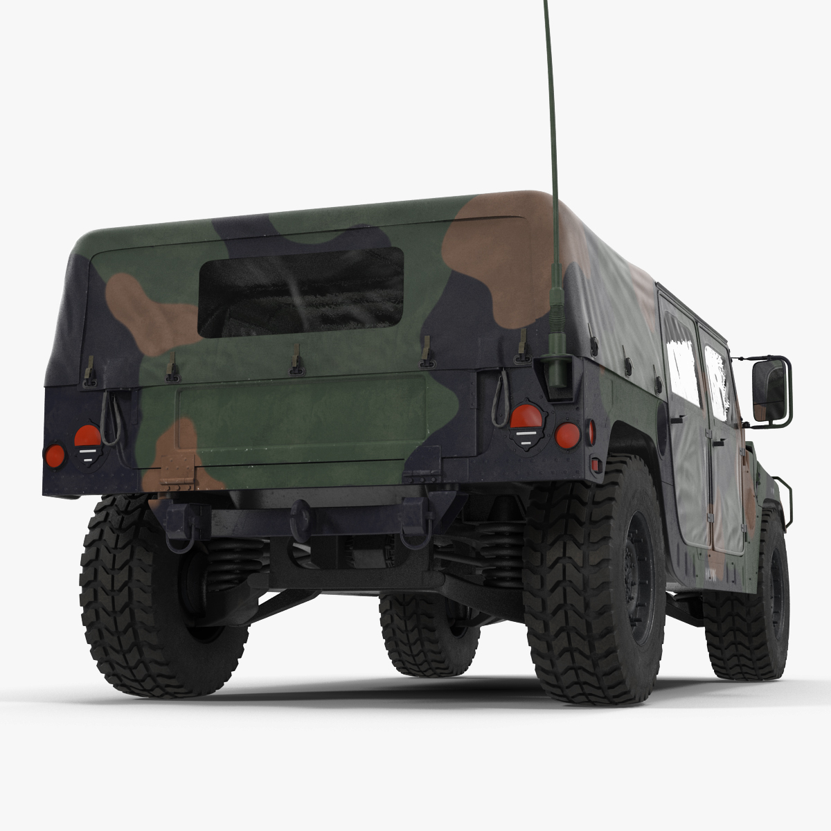 Troop Carrier HMMWV m1035 Rigged Camo 3D