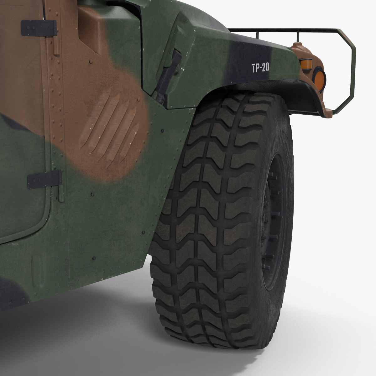 Troop Carrier HMMWV m1035 Rigged Camo 3D