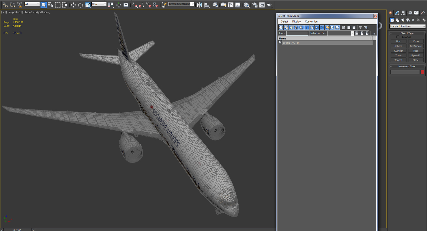 Boeing 777 8x Singapore Airlines 3D