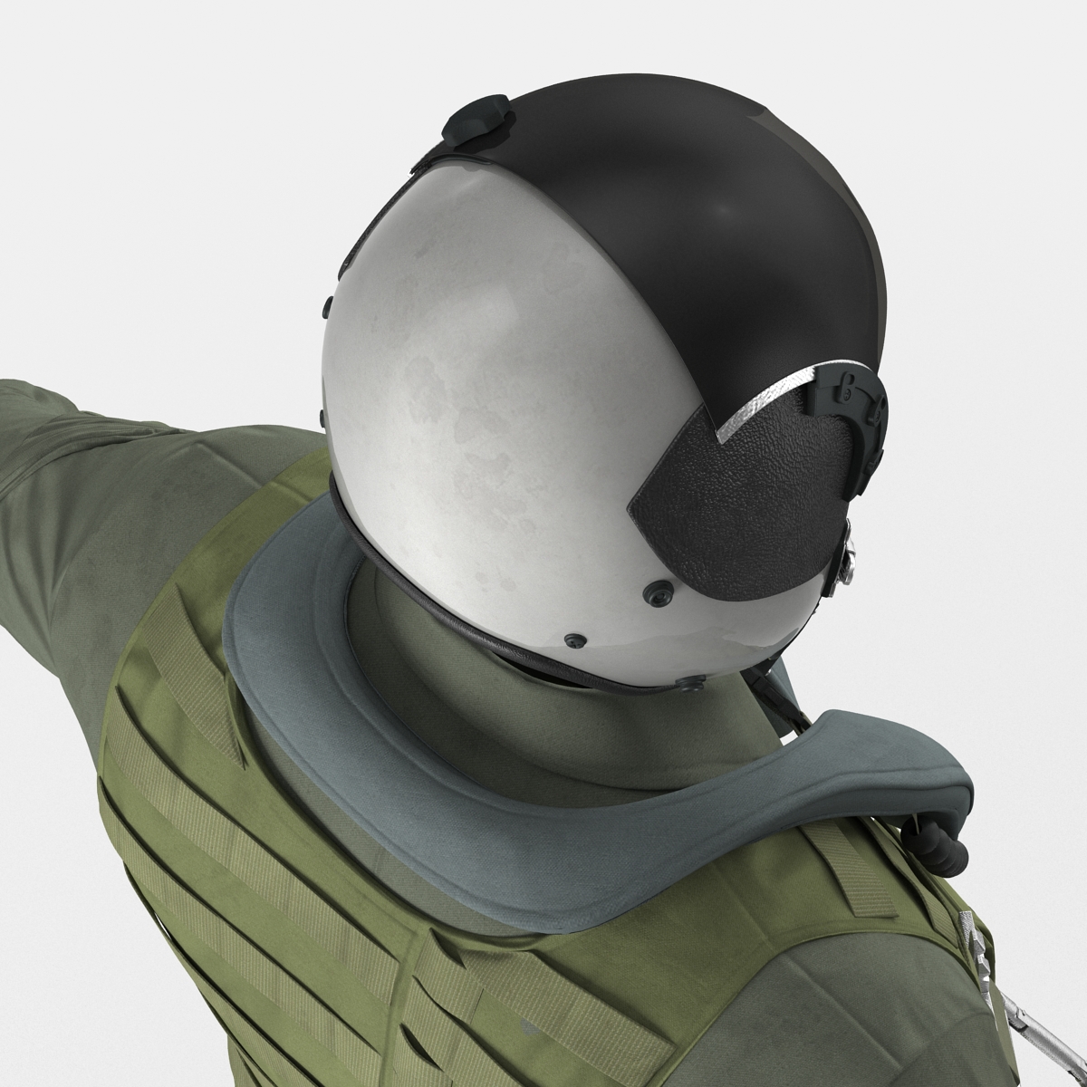 US Military Jet Fighter Pilot Uniform 2 3D model