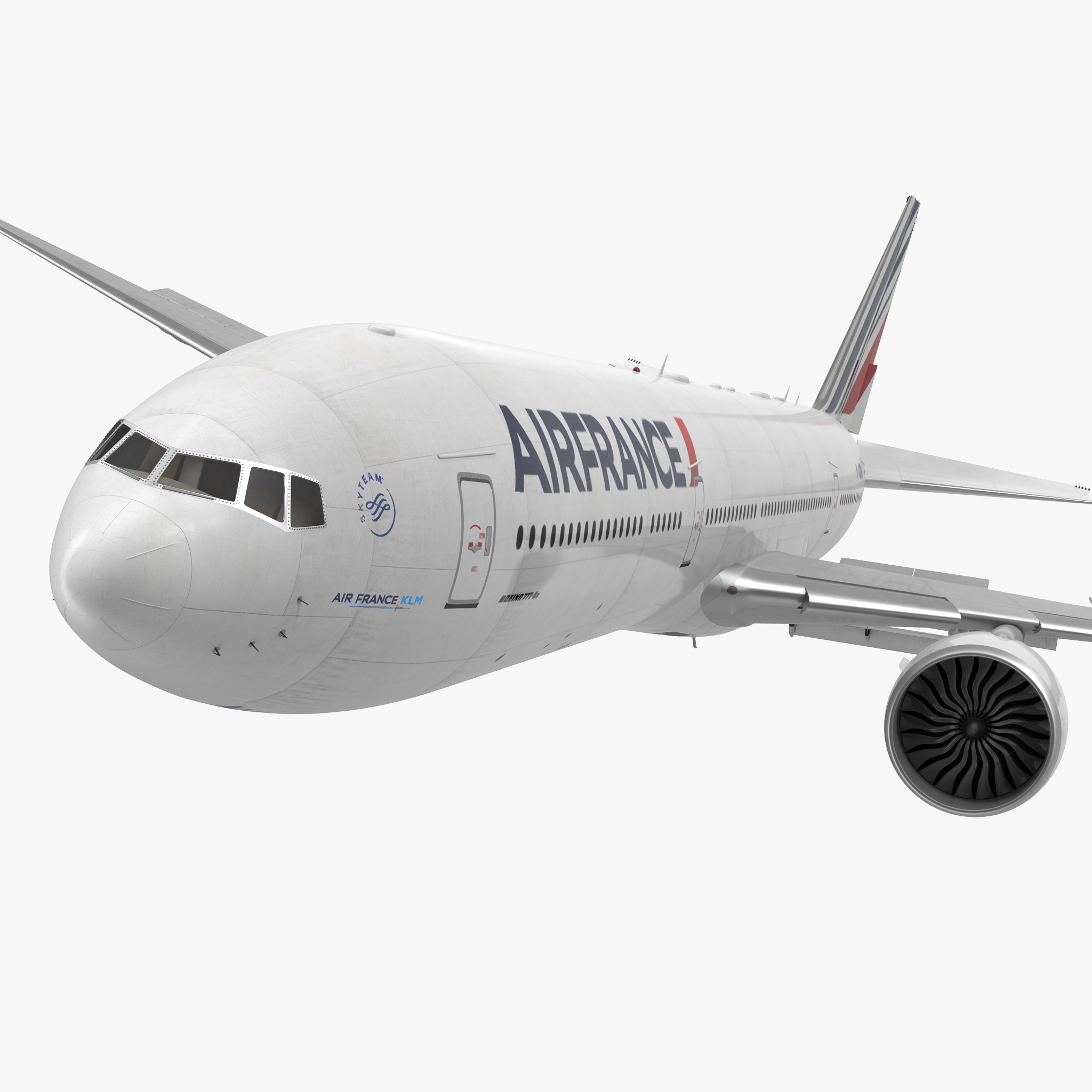 3D Boeing 777 8x Air France Rigged