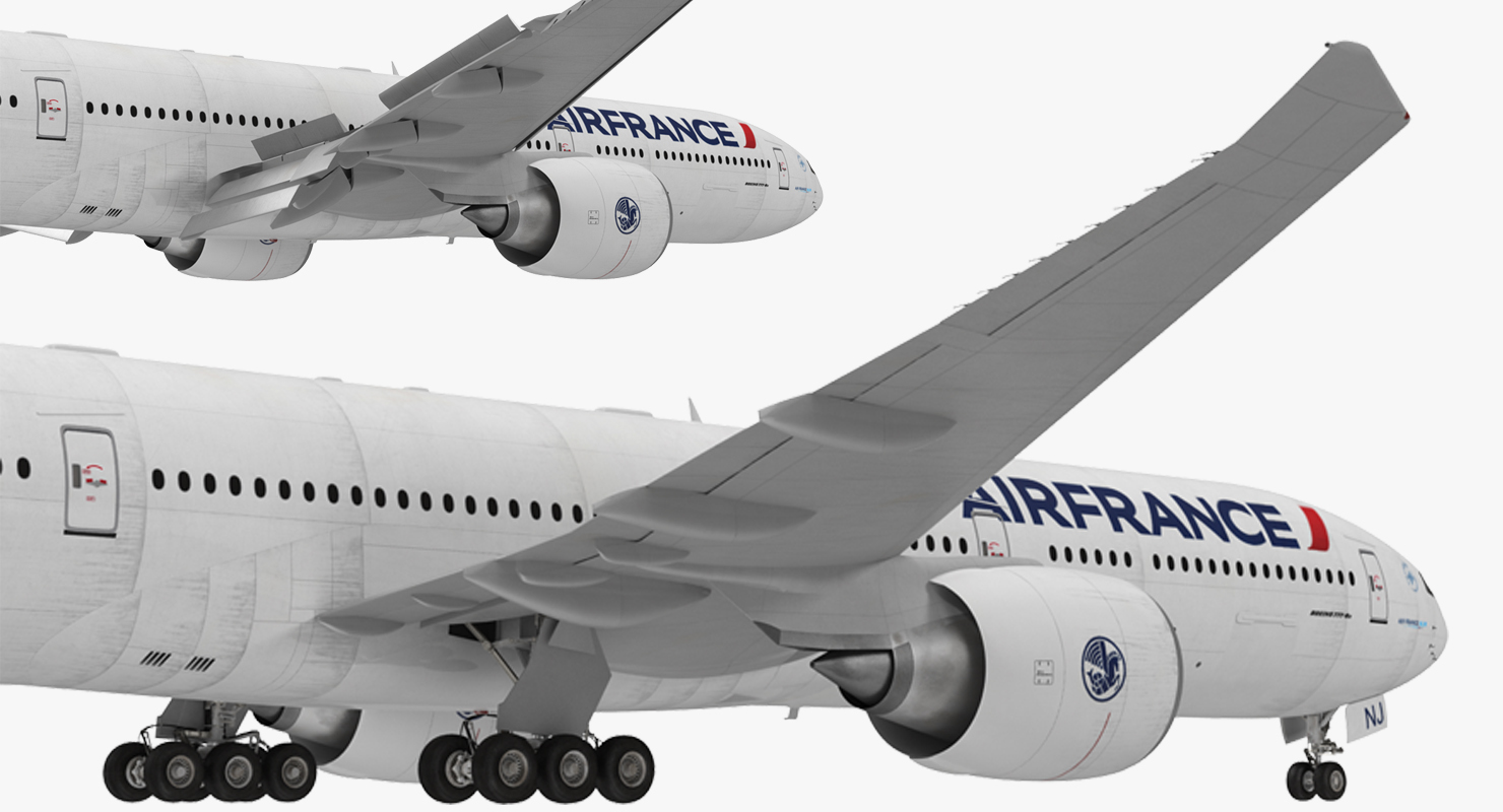 3D Boeing 777 8x Air France Rigged