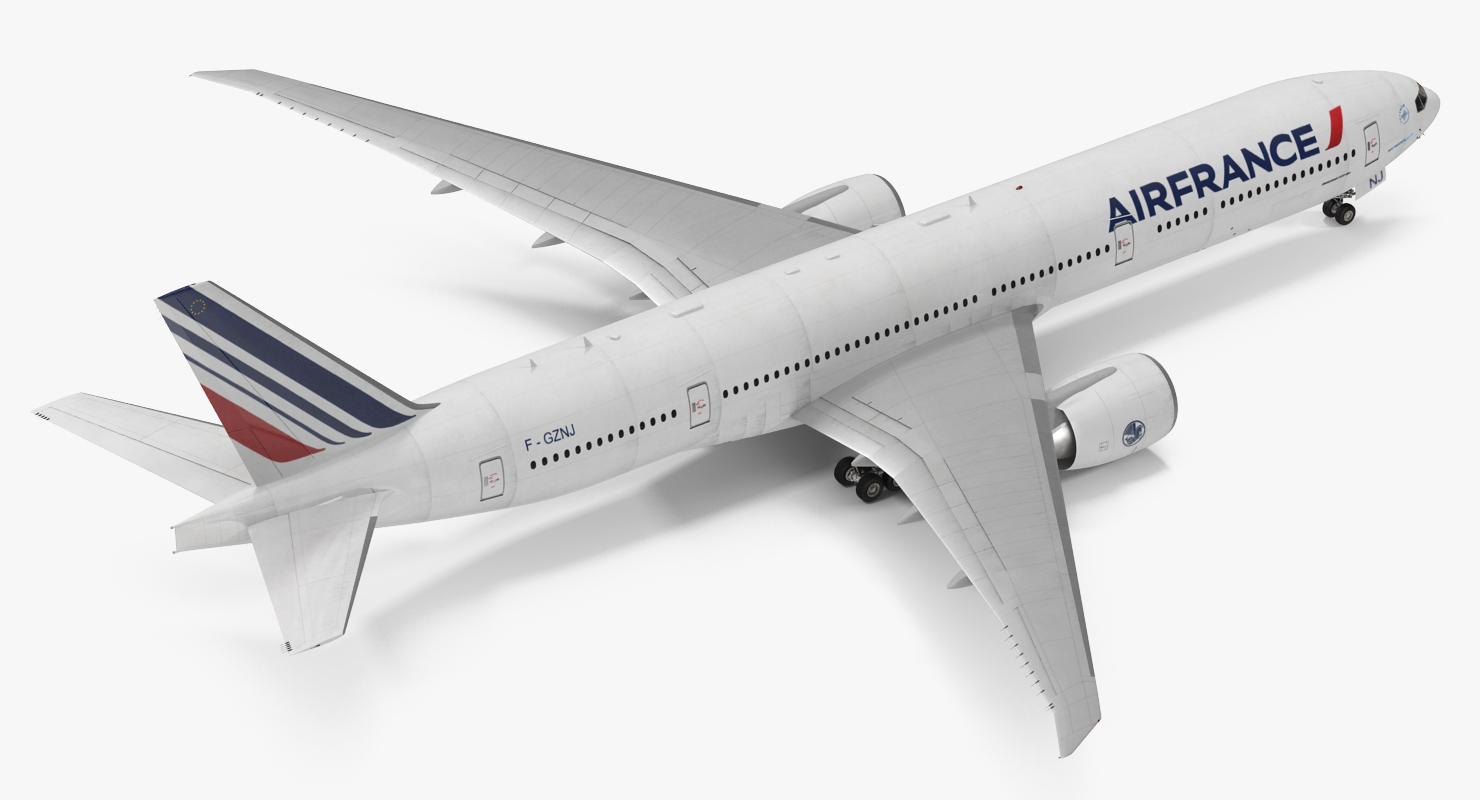 3D Boeing 777 8x Air France Rigged