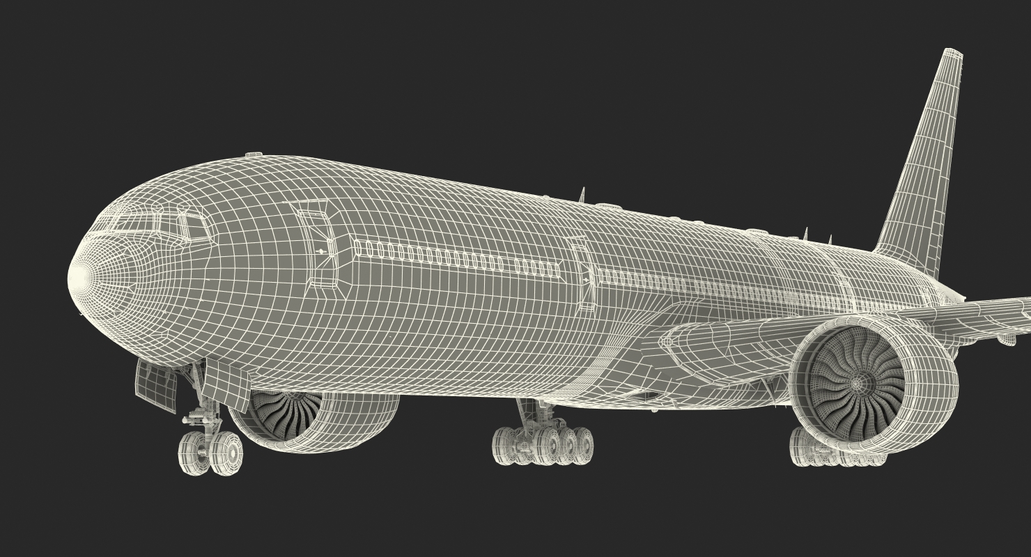 3D Boeing 777 8x British Airways Rigged