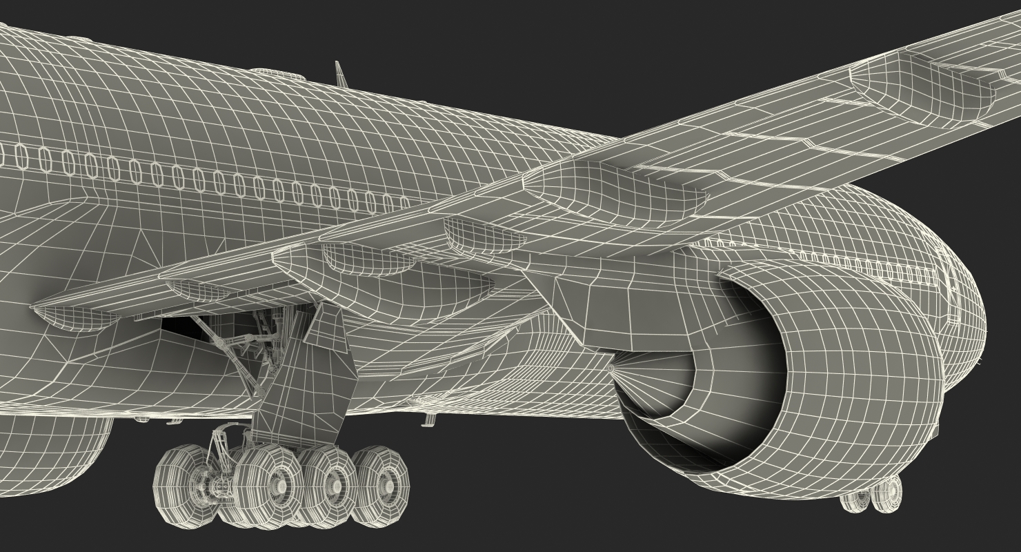 3D Boeing 777 8x British Airways Rigged