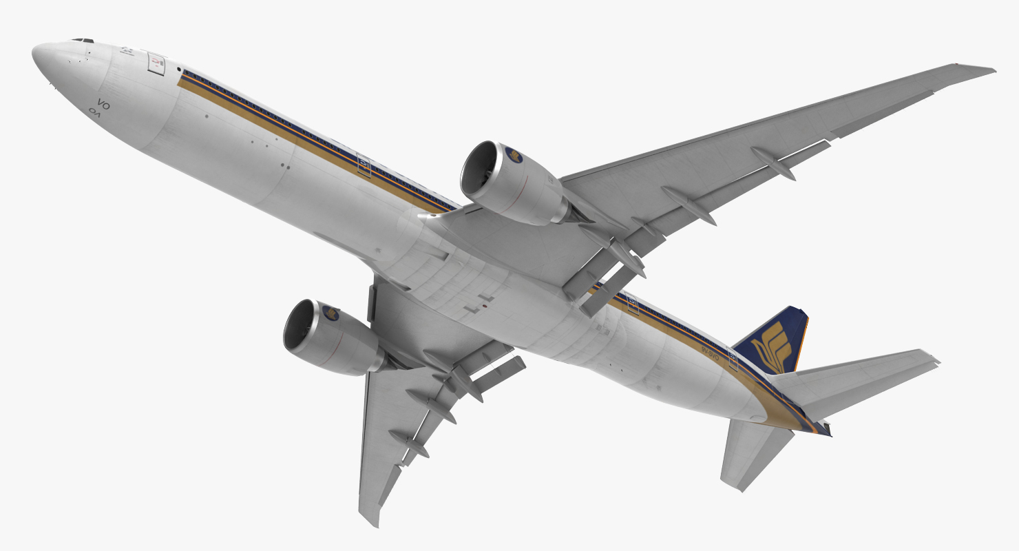 Boeing 777 8x Singapore Airlines Rigged 3D model