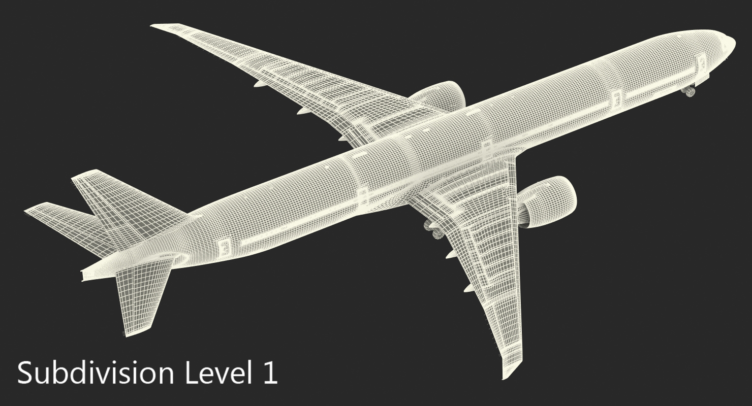 Boeing 777 9x Air France 3D model