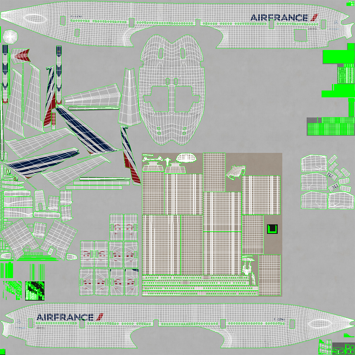 Boeing 777 9x Air France 3D model