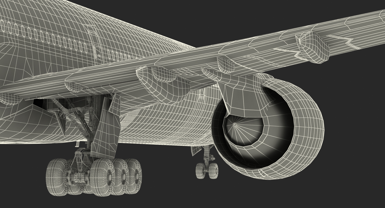 Boeing 777 9x Air France 3D model