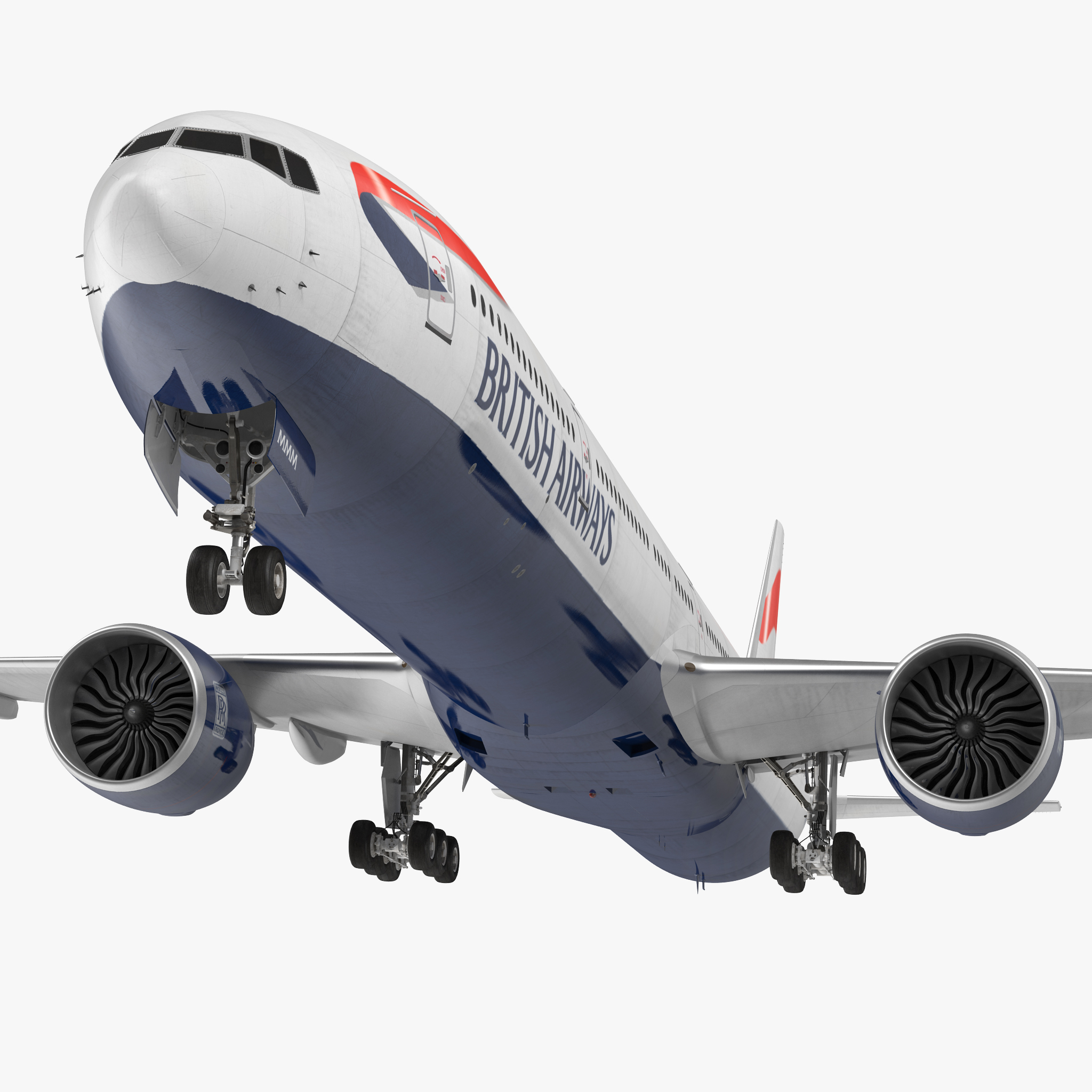 Boeing 777 9x British Airways 3D model