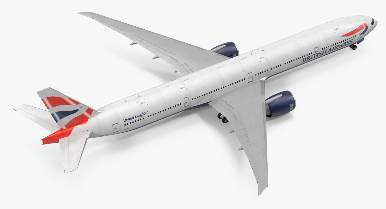 Boeing 777 9x British Airways 3D model