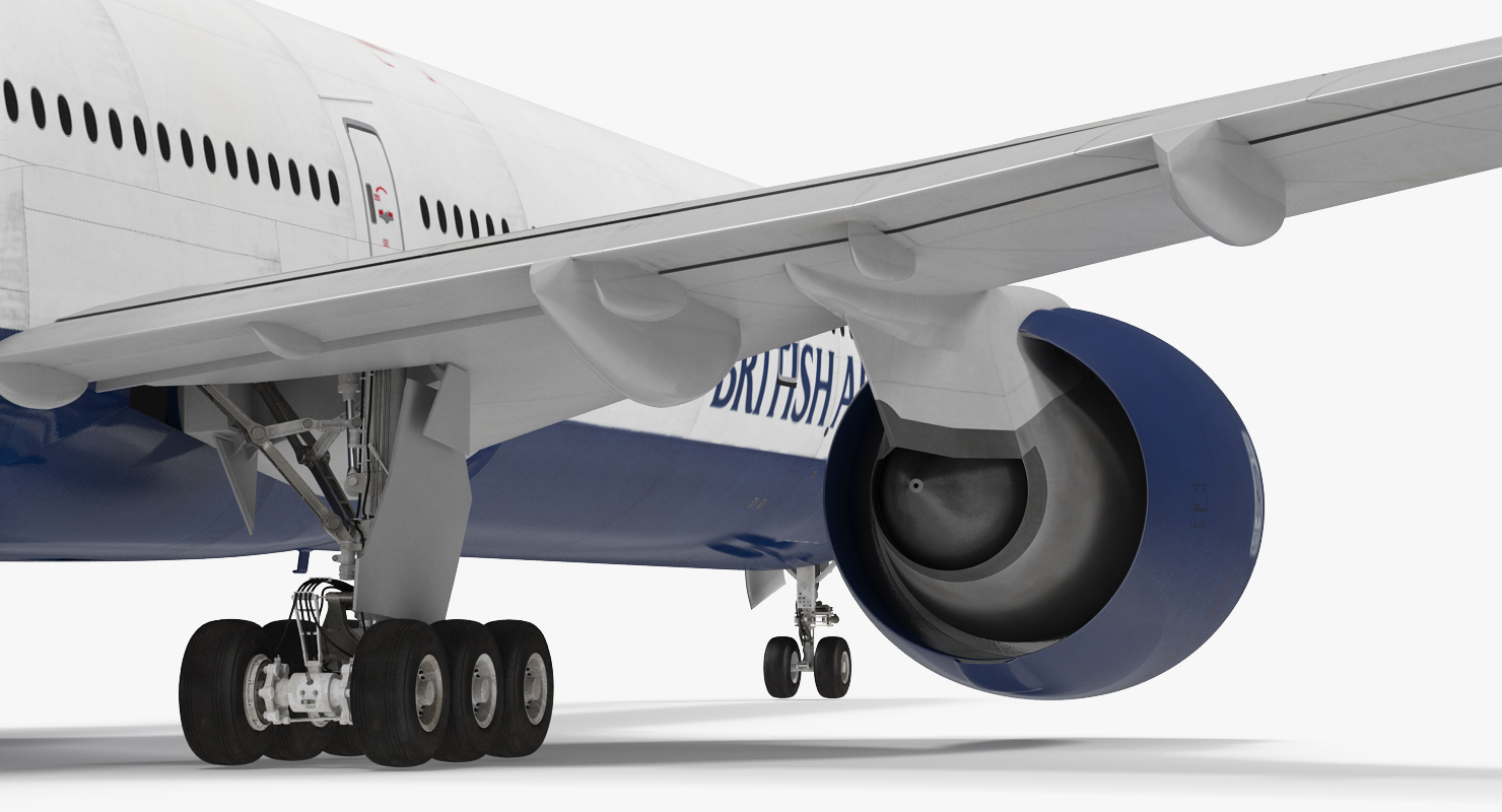 Boeing 777 9x British Airways 3D model