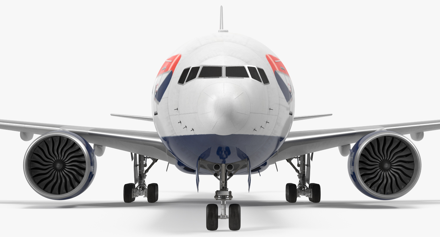 Boeing 777 9x British Airways 3D model