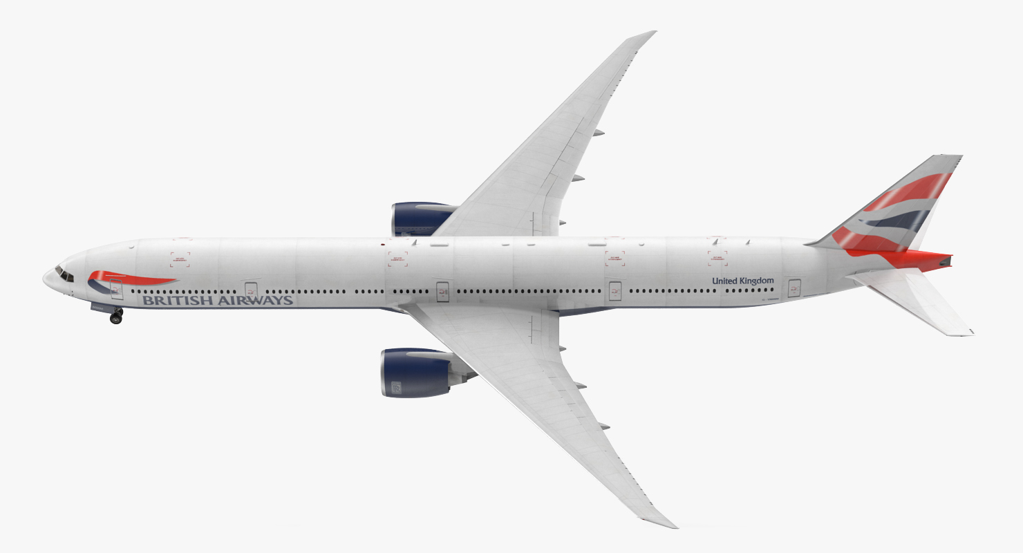 Boeing 777 9x British Airways 3D model