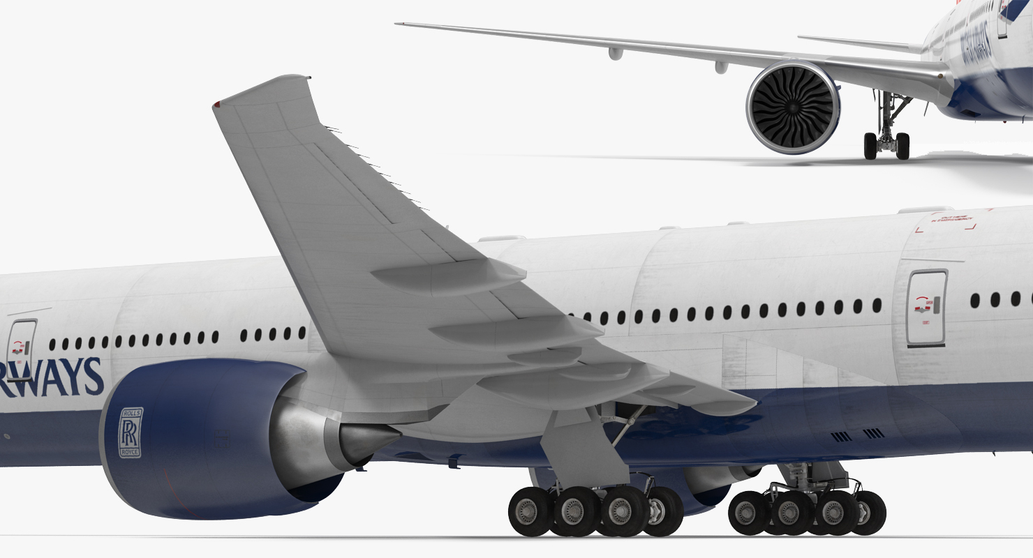 Boeing 777 9x British Airways 3D model