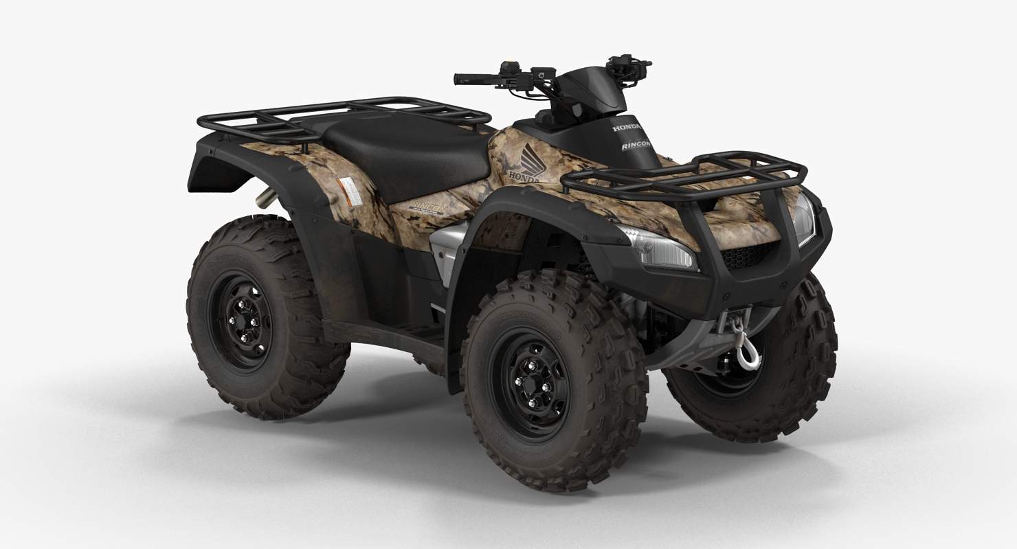 Honda Quad Bike Rigged 3D