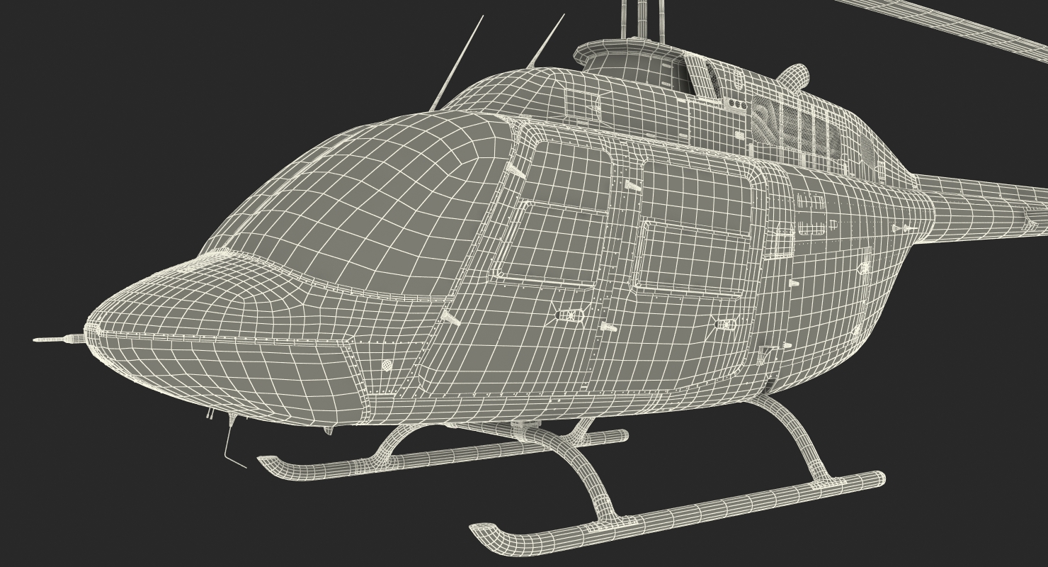 3D Bell 206B 3 JetRanger III Citycopter Rigged model