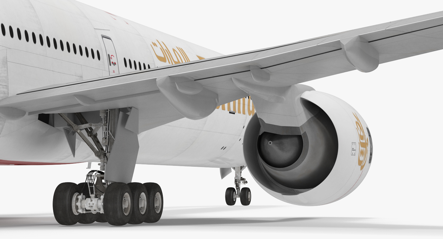 3D Boeing 777 9x Emirates Airlines Rigged model