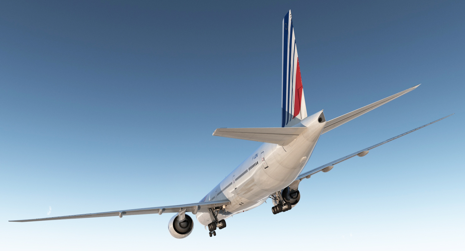 3D Boeing 777 9x Air France Rigged