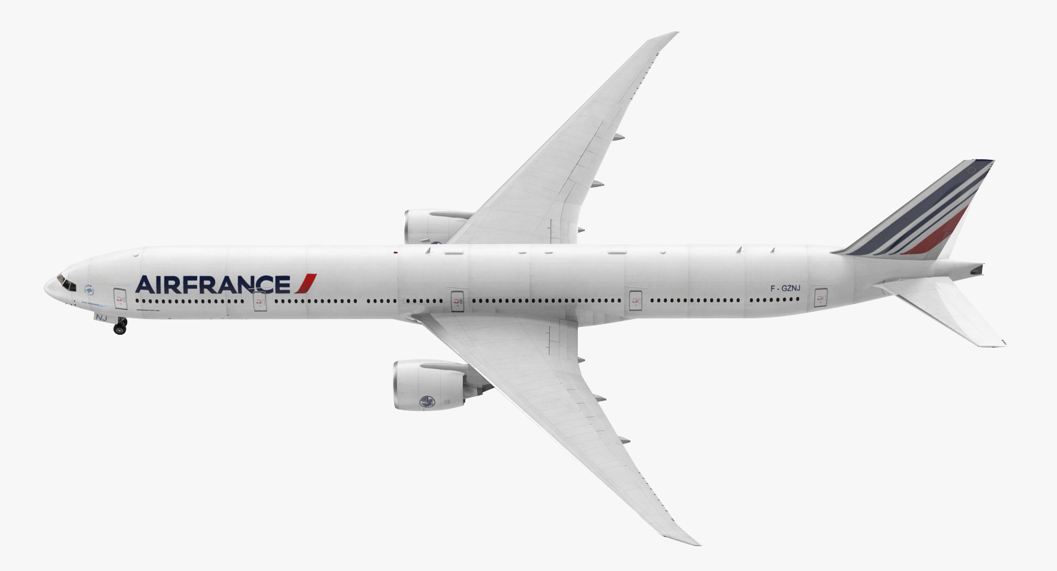 3D Boeing 777 9x Air France Rigged