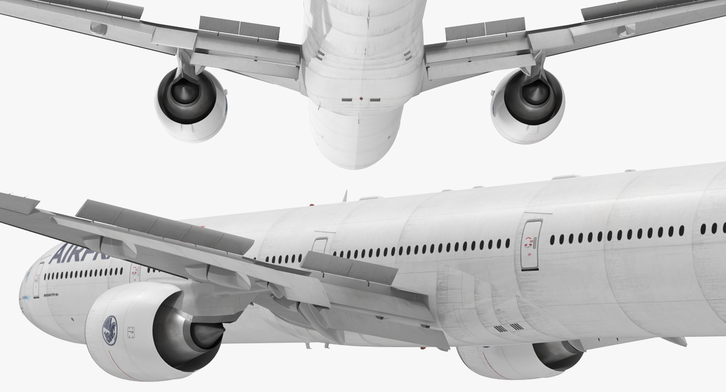 3D Boeing 777 9x Air France Rigged