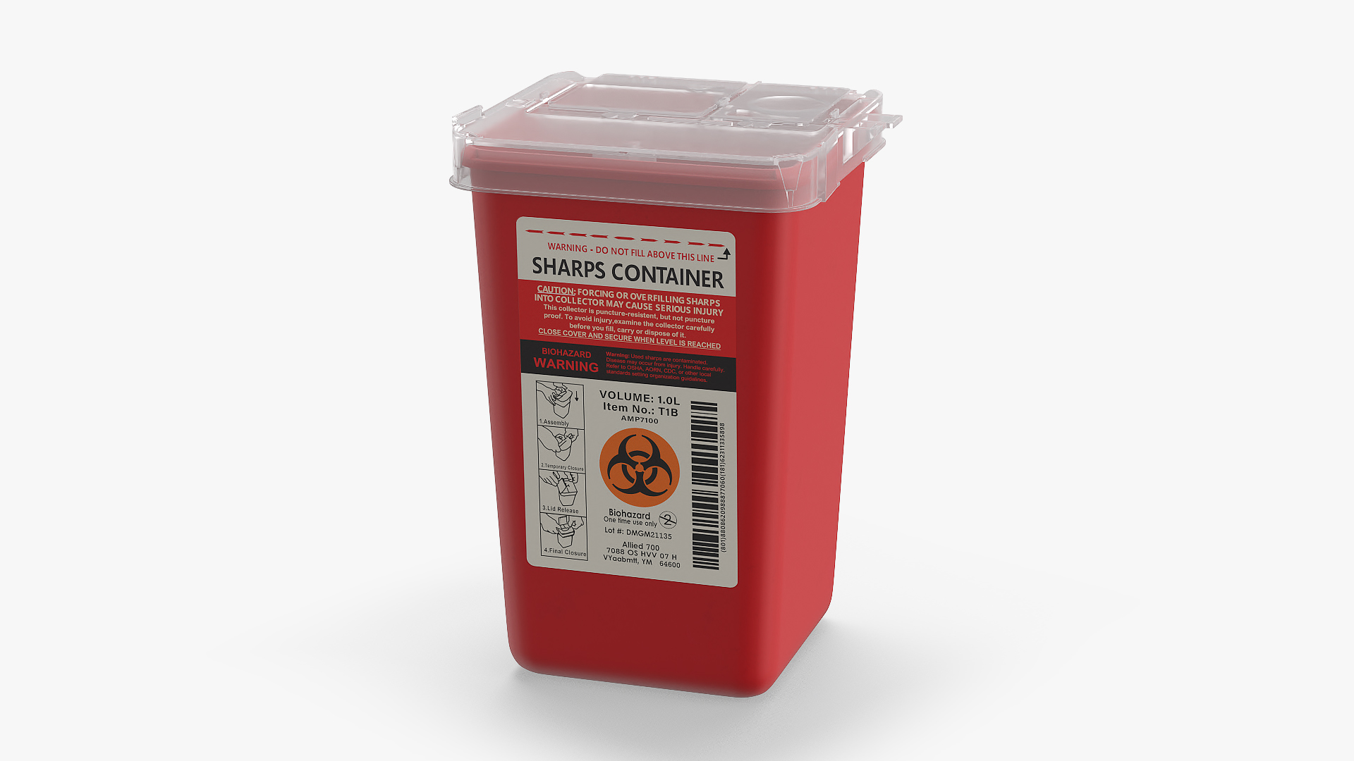 Laboratory Sharps Container 3D