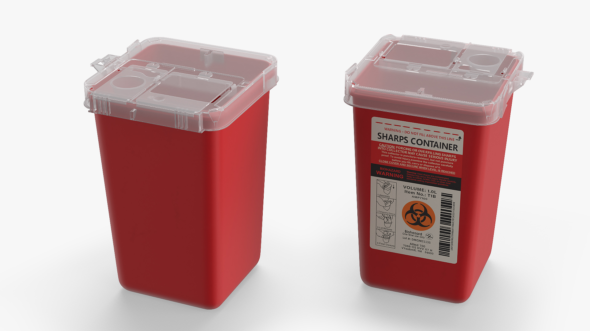 Laboratory Sharps Container 3D