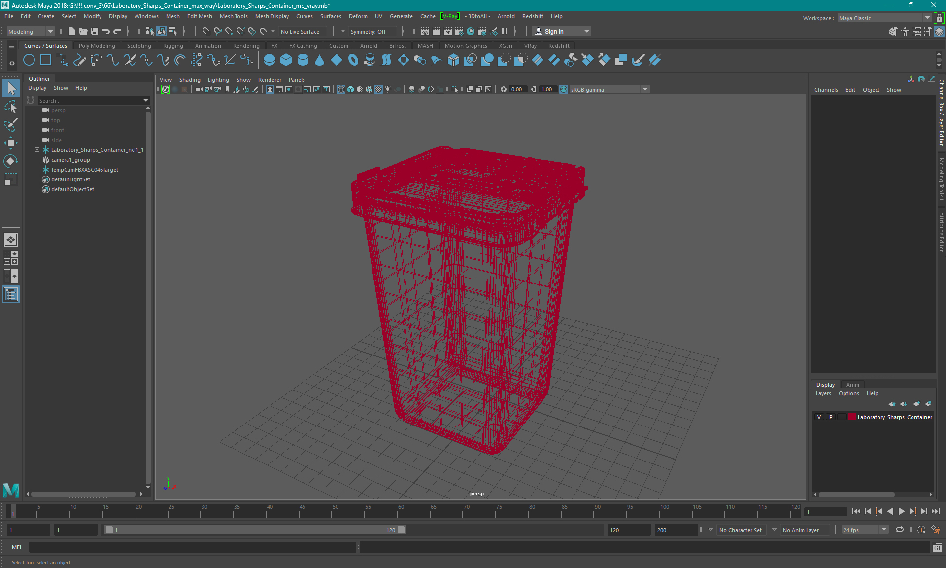 Laboratory Sharps Container 3D