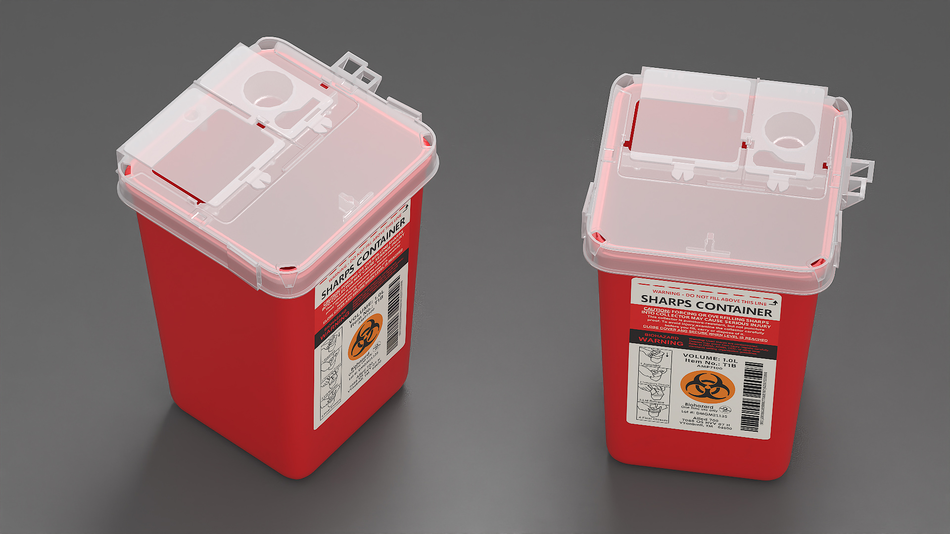 Laboratory Sharps Container 3D