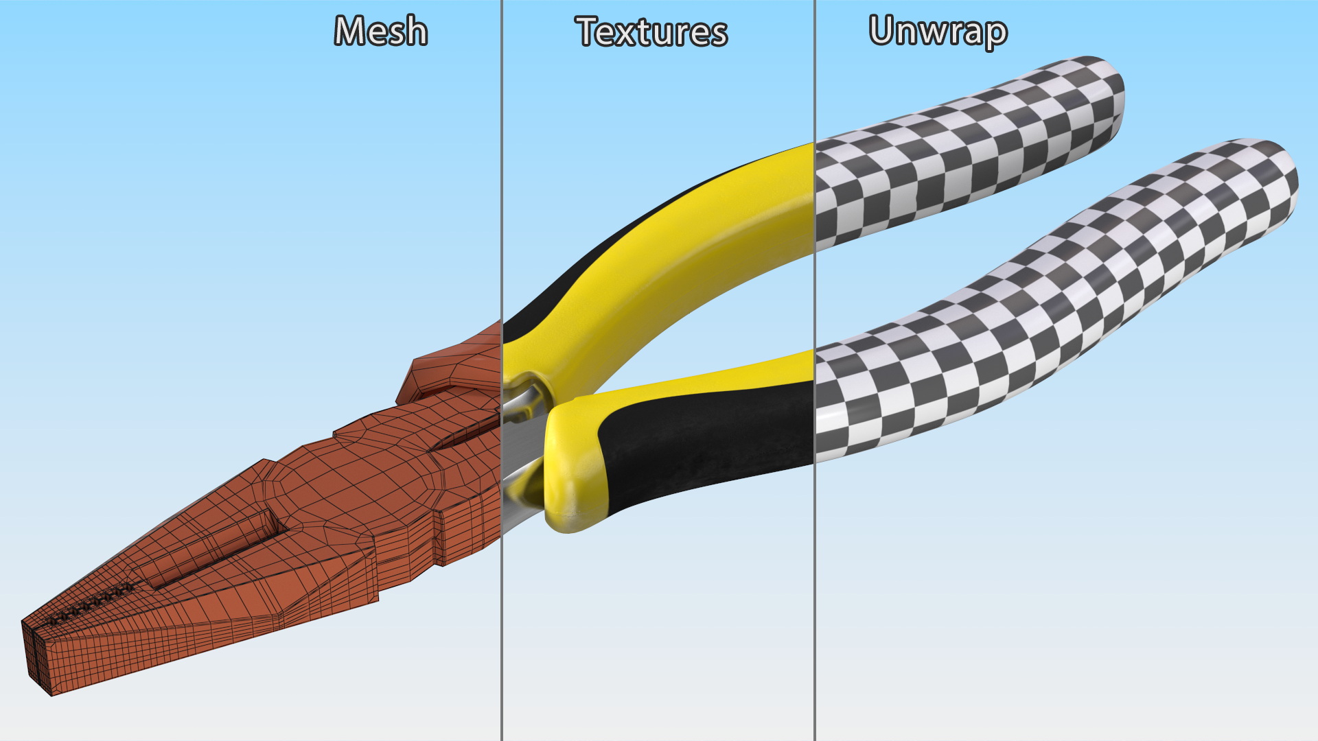 3D Combination Pliers model