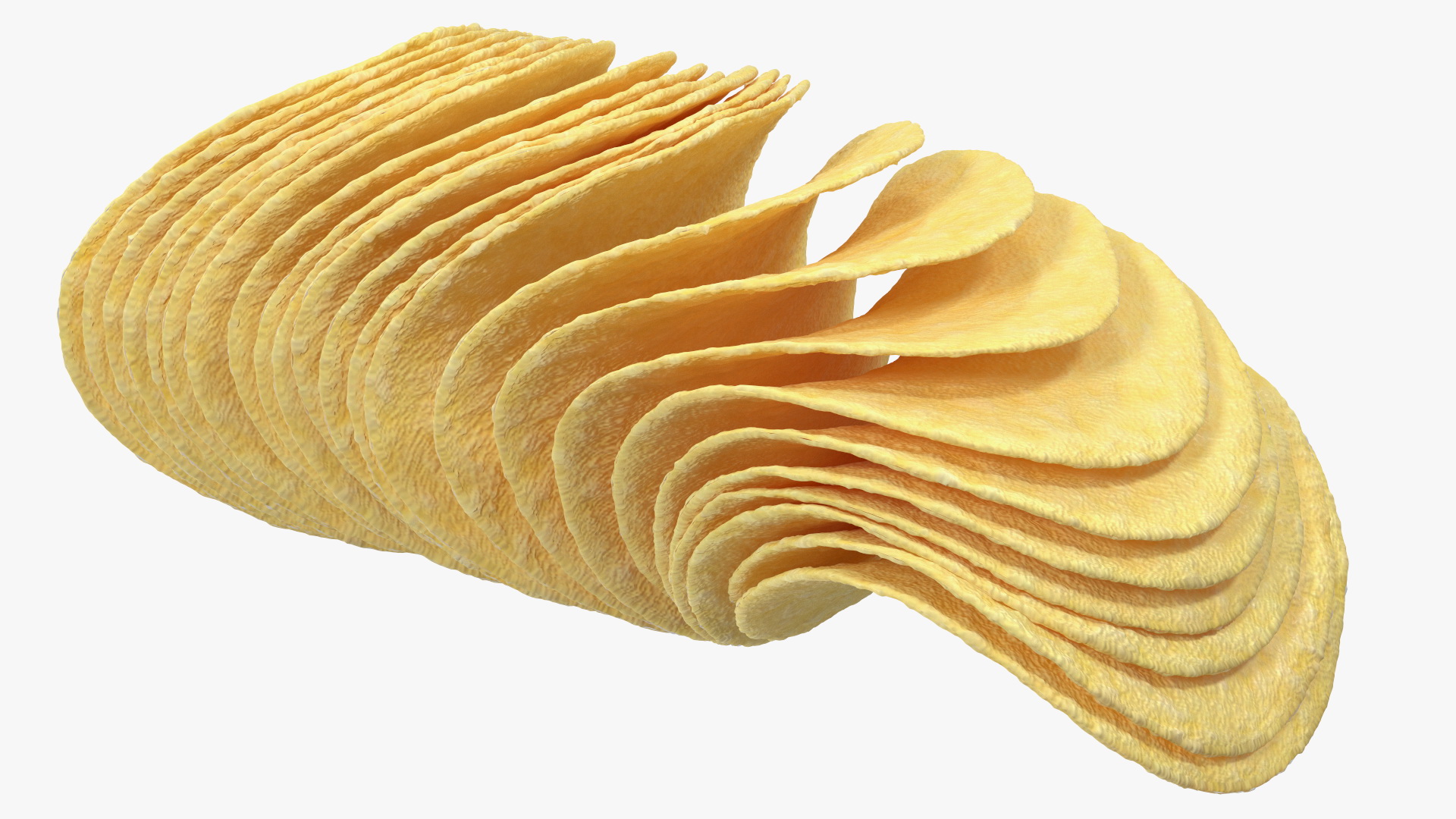 3D Open Small Potato Chips Foil Tube model