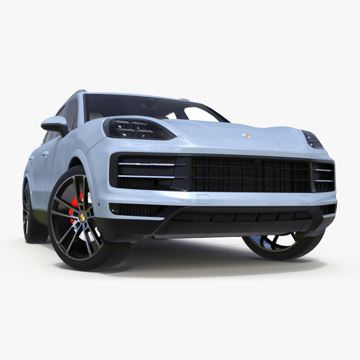 3D Porsche Cayenne 2024 SUV Arctic Grey Rigged model