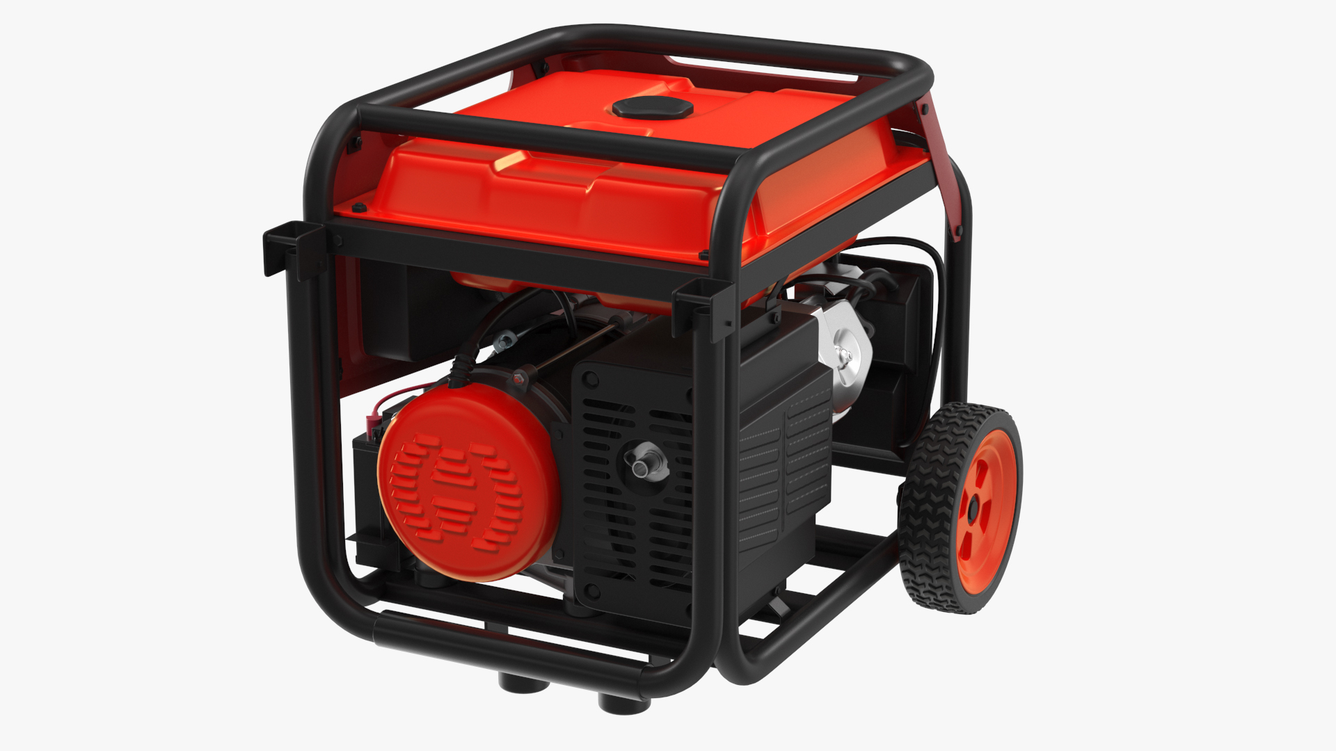 Portable Construction Light with Generator 3D