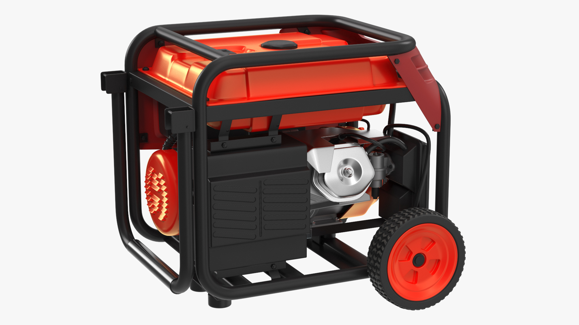 Portable Construction Light with Generator 3D