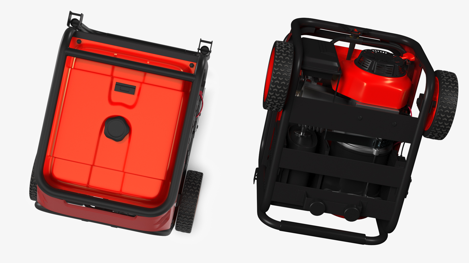 Portable Construction Light with Generator 3D