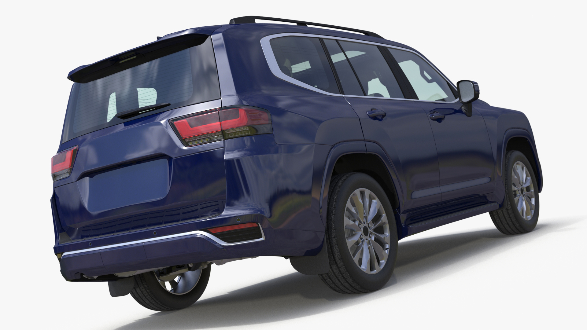 3D Dark Blue SUV model