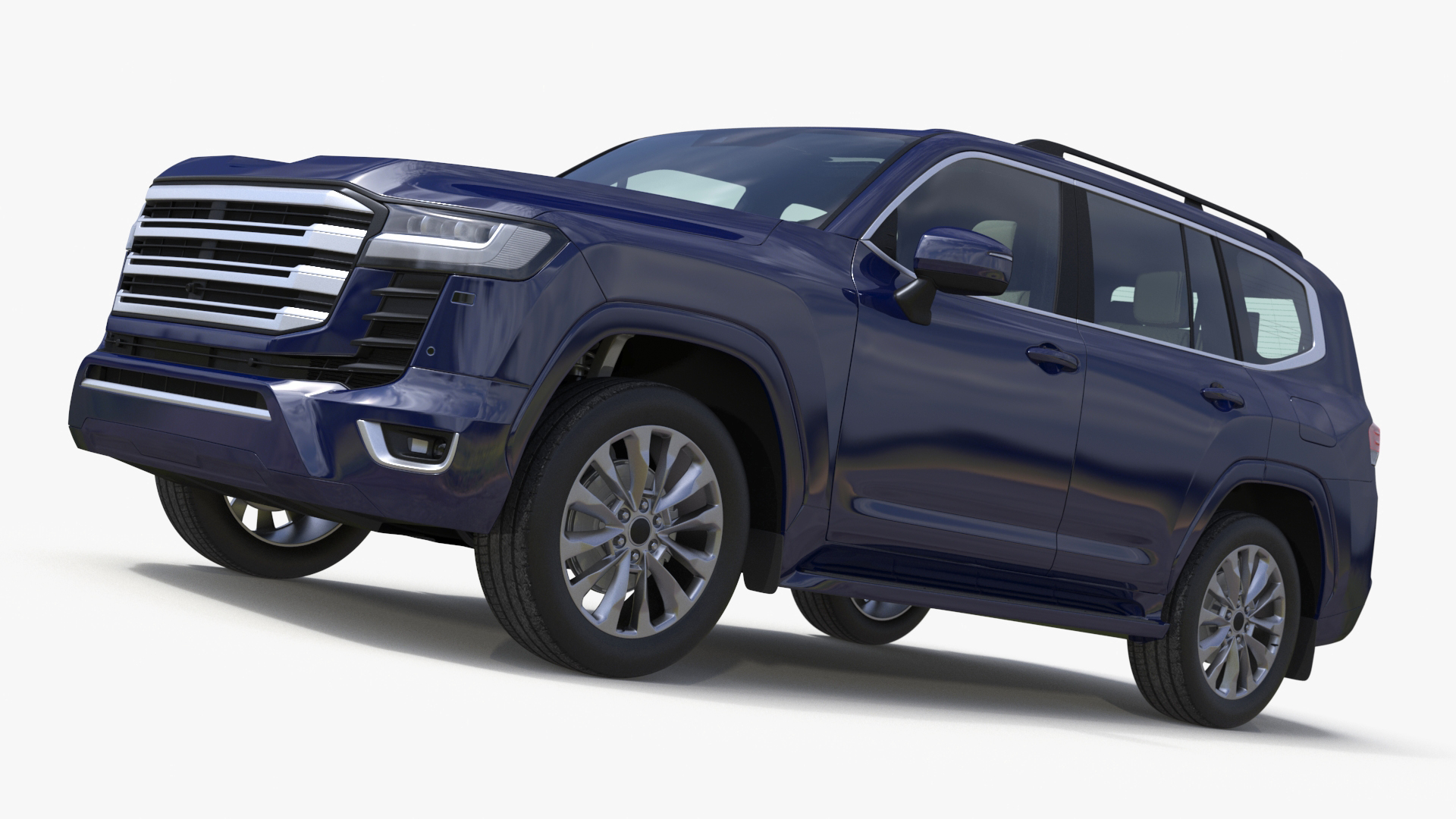 3D Dark Blue SUV model