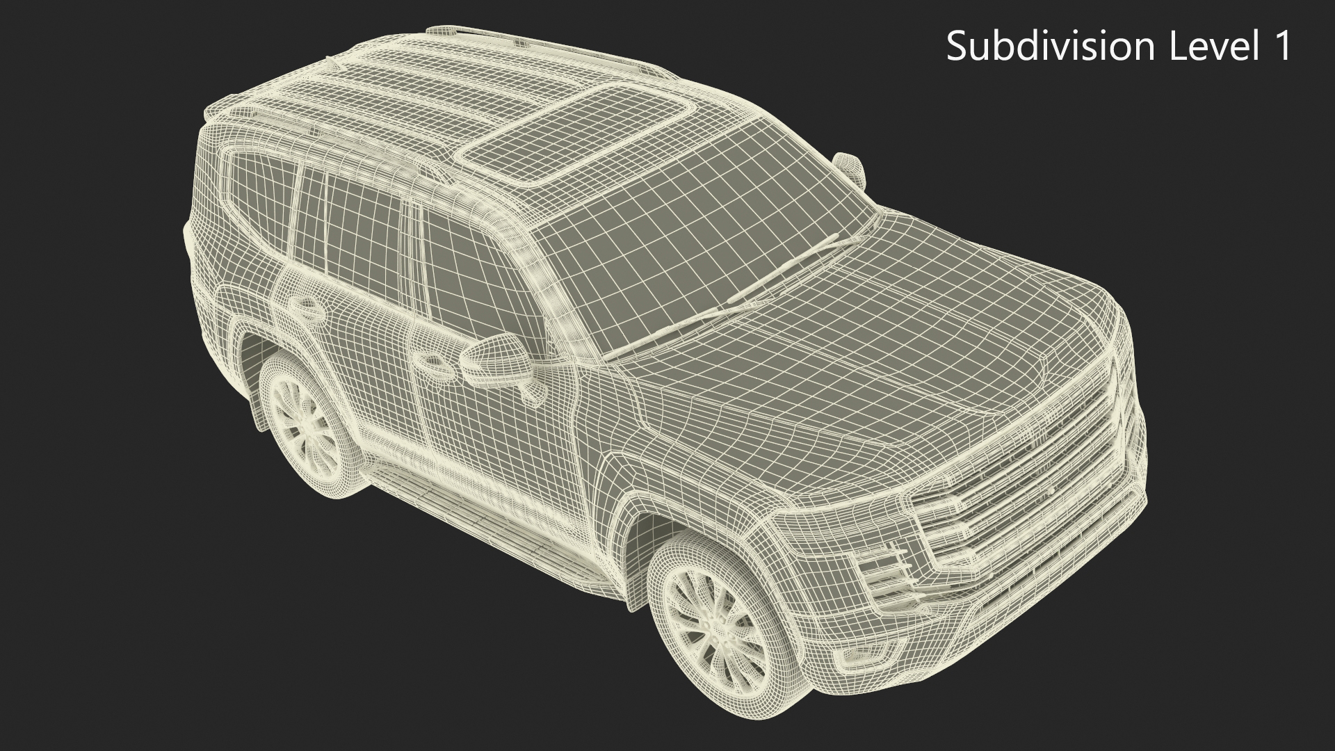 3D Dark Blue SUV model