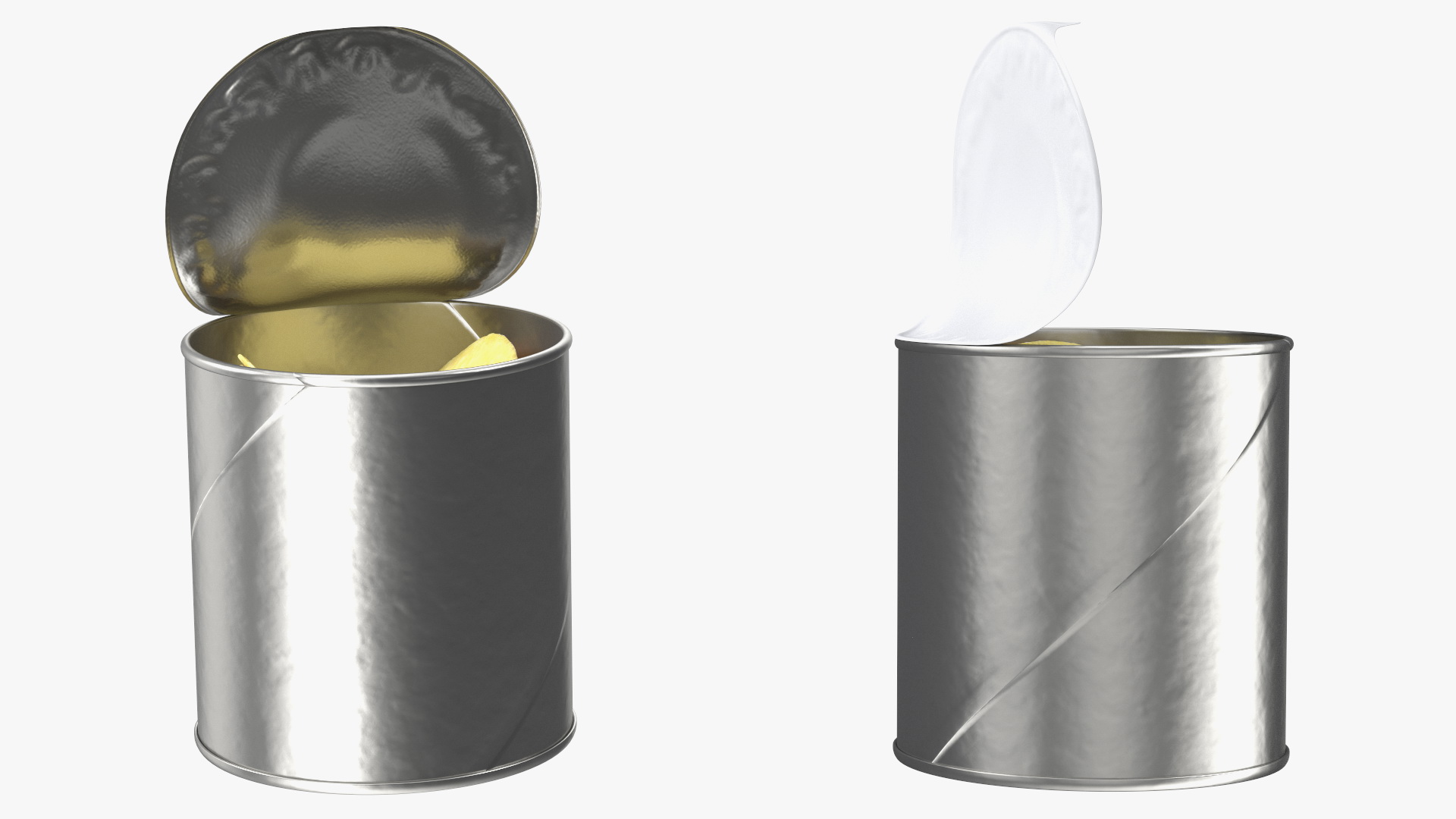 3D Small Opened Foil Tube of Potato Chips model