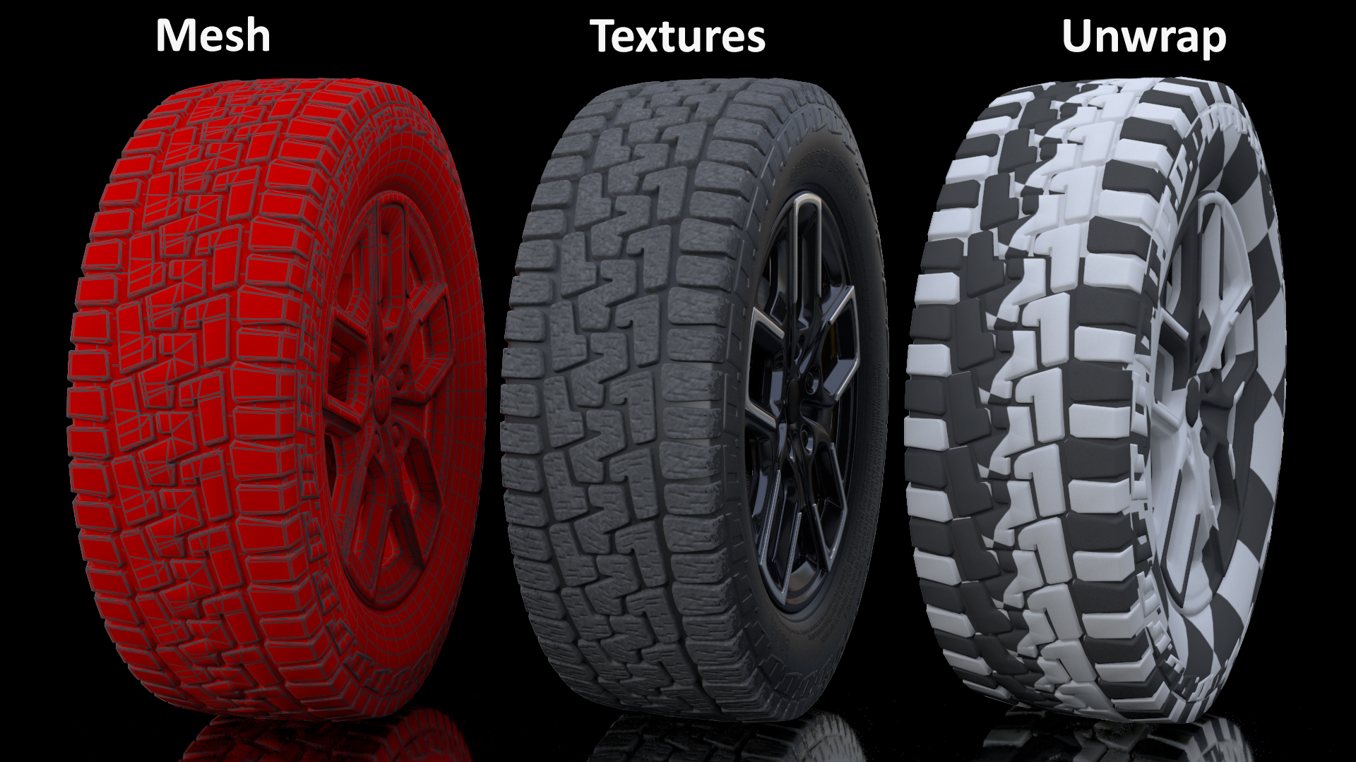 Off Road Wheel 3D model