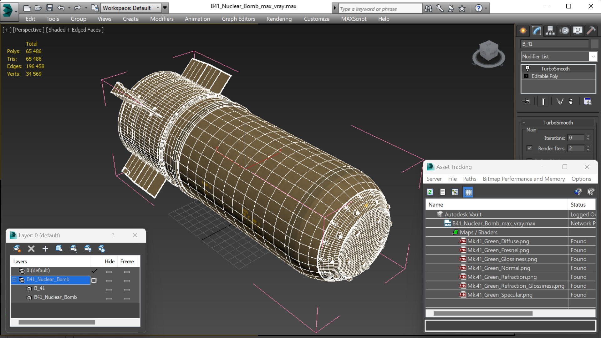 3D B41 Nuclear Bomb