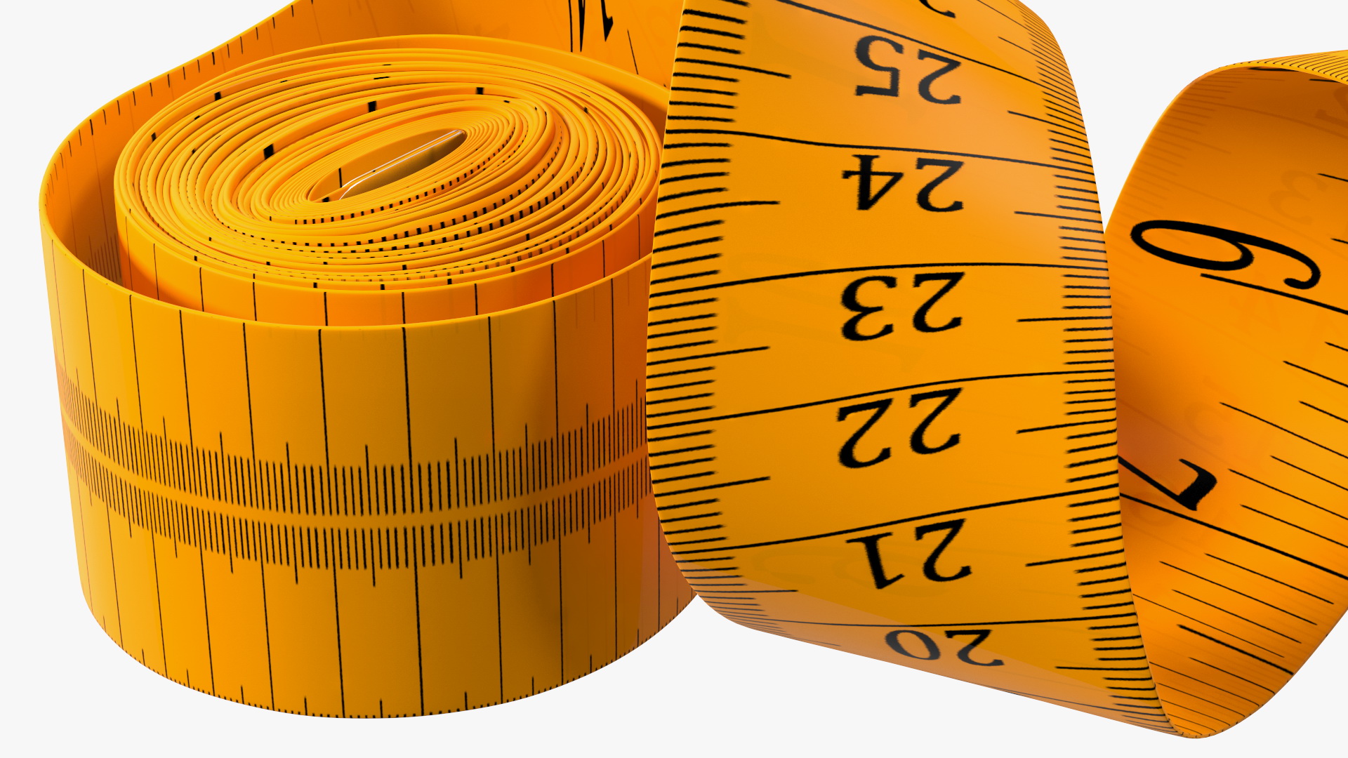 3D Orange Measuring Tape