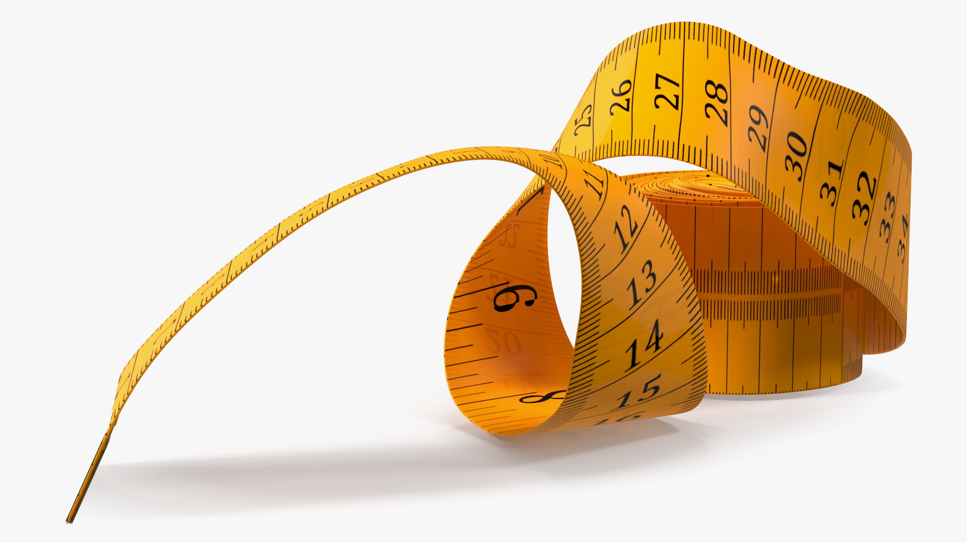 3D Orange Measuring Tape