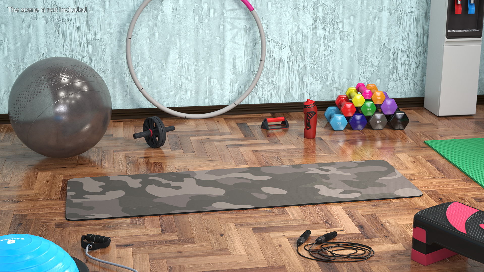 3D model Yoga Mat Unwrap Camo