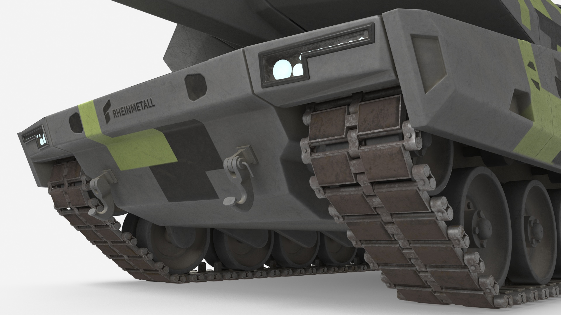 3D model Rheinmetall Panther KF51 MBT Dusted