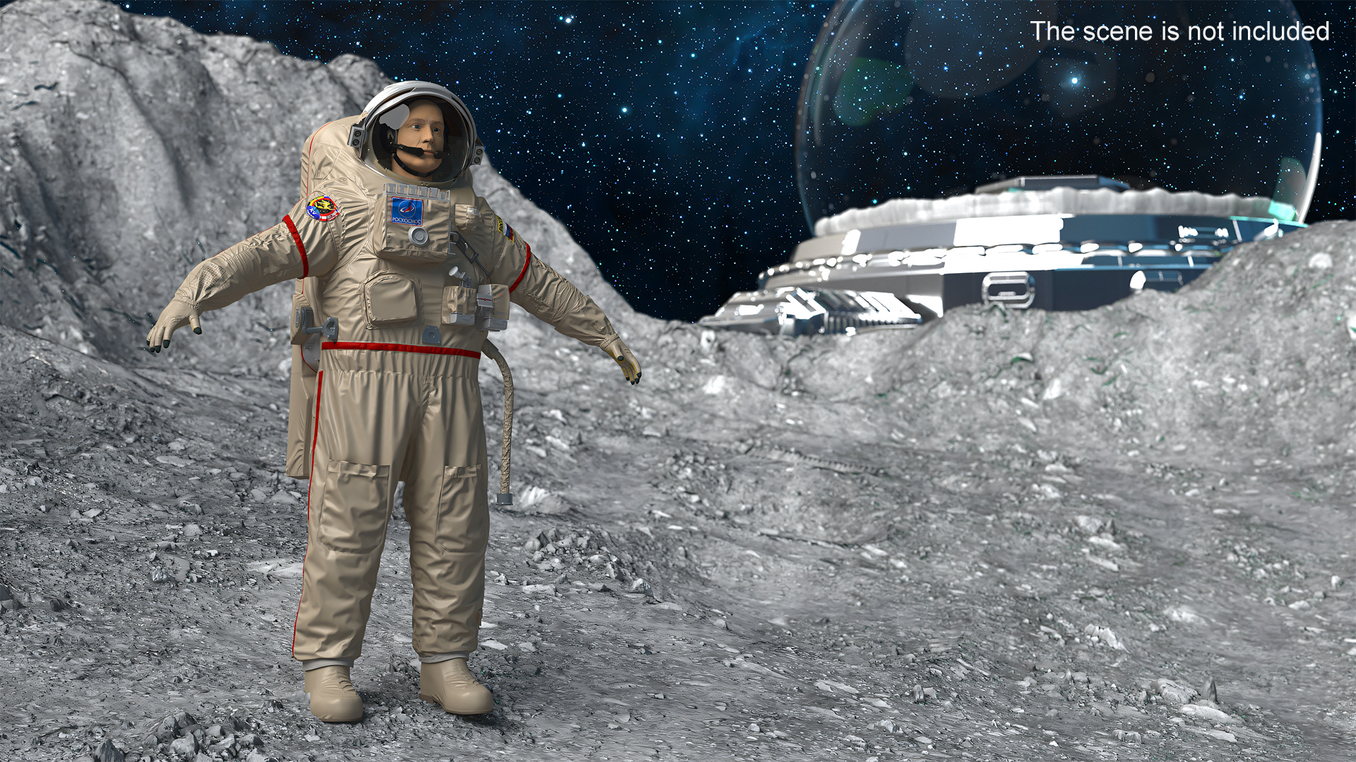 Astronaut Space Suit Orlan MK 3D model