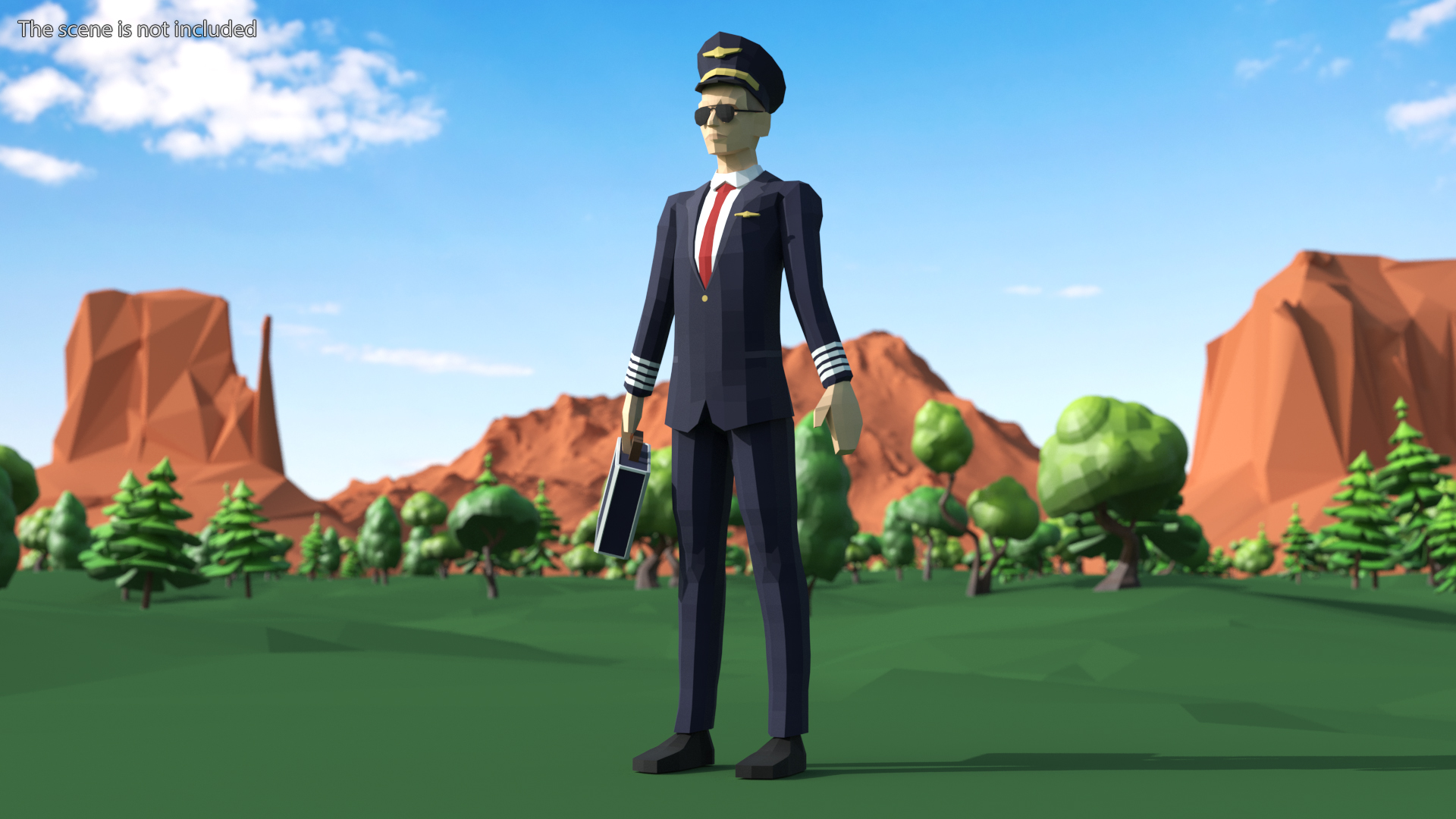 Low Poly Pilot 3D model