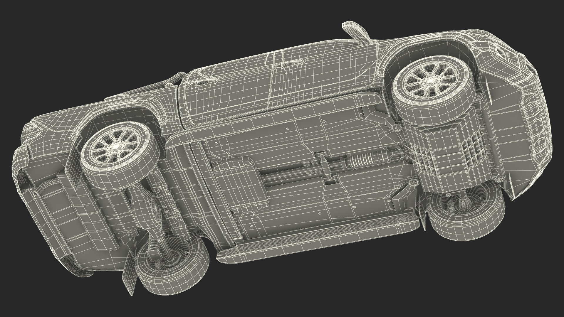 3D model Pickup with Fire Fighting Trailer Rigged