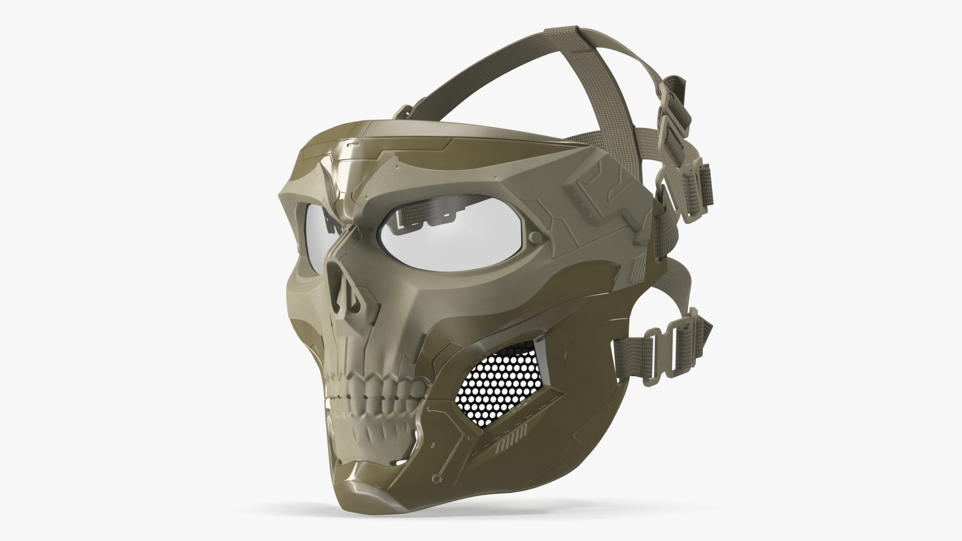 3D model Mask Tactical Skull Khaki